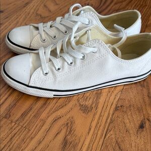 Converse White Canvas Low-Top Sneakers
